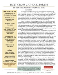Bulletin for the 15th Sunday in Ordinary Time - July 13