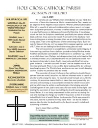 Bulletin for the Ascension of the Lord - June 1