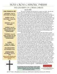Bulletin for the Solemnity of Corpus Christi