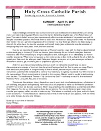 Bulletin for the Third Sunday of Easter