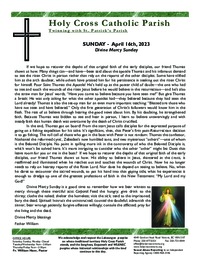 Bulletin for Divine Mercy Sunday