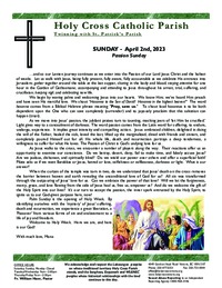 Bulletin for Passion Sunday