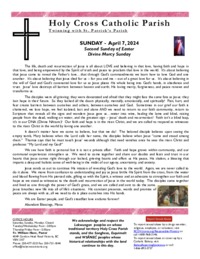 Bulletin for the Second Sunday of Easter