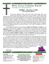 Parish Bulletin for the Second Sunday of Advent