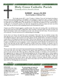 Bulletin for the Fourth Sunday in Ordinary Time
