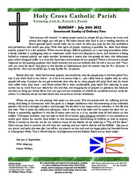 Bulletin for the Seventeenth Sunday of Ordinary Time