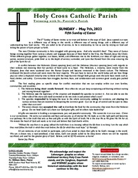 Bulletin for the Fifth Sunday of Easter