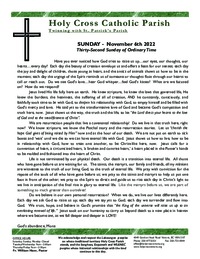 Bulletin for the Thirty-Second Sunday of Ordinary Time