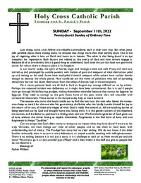 Bulletin for the Twenty-Fourth Sunday of Ordinary Time