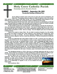 Bulletin for the Twenty-third Sunday of Ordinary Time